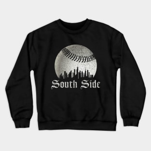 Vintage Chicago City Skyline Baseball South Side For Gameday Crewneck Sweatshirt